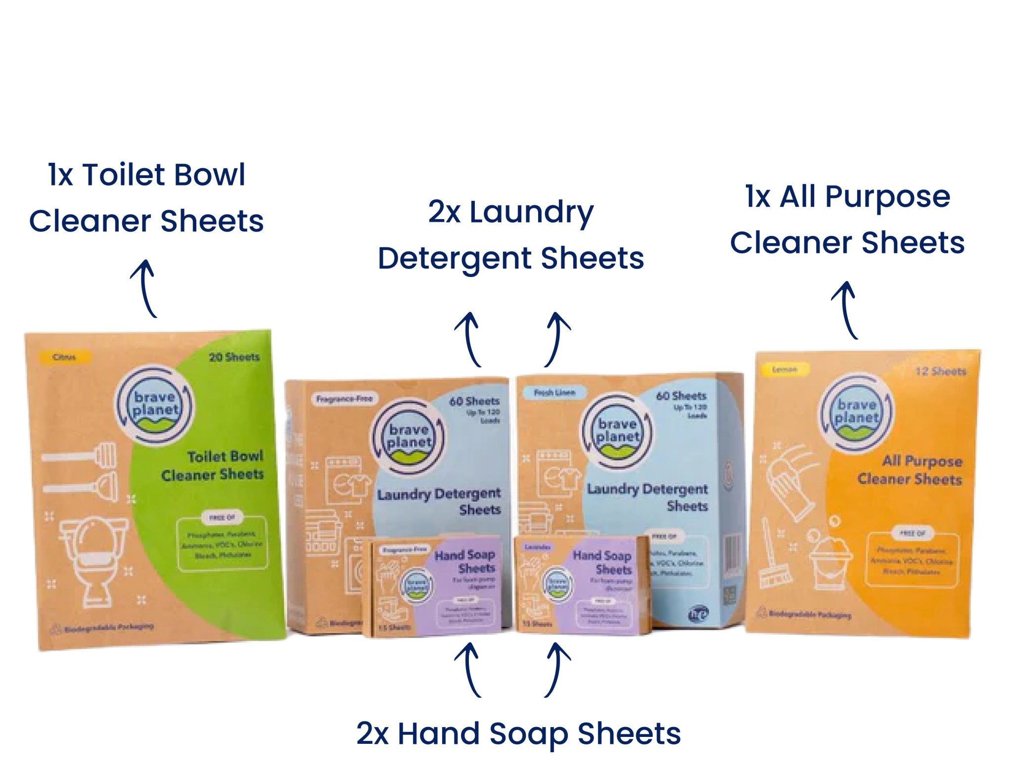 Home Starter Cleaning Set (Fragrance - Free & Scented) - Shop Brave Planet