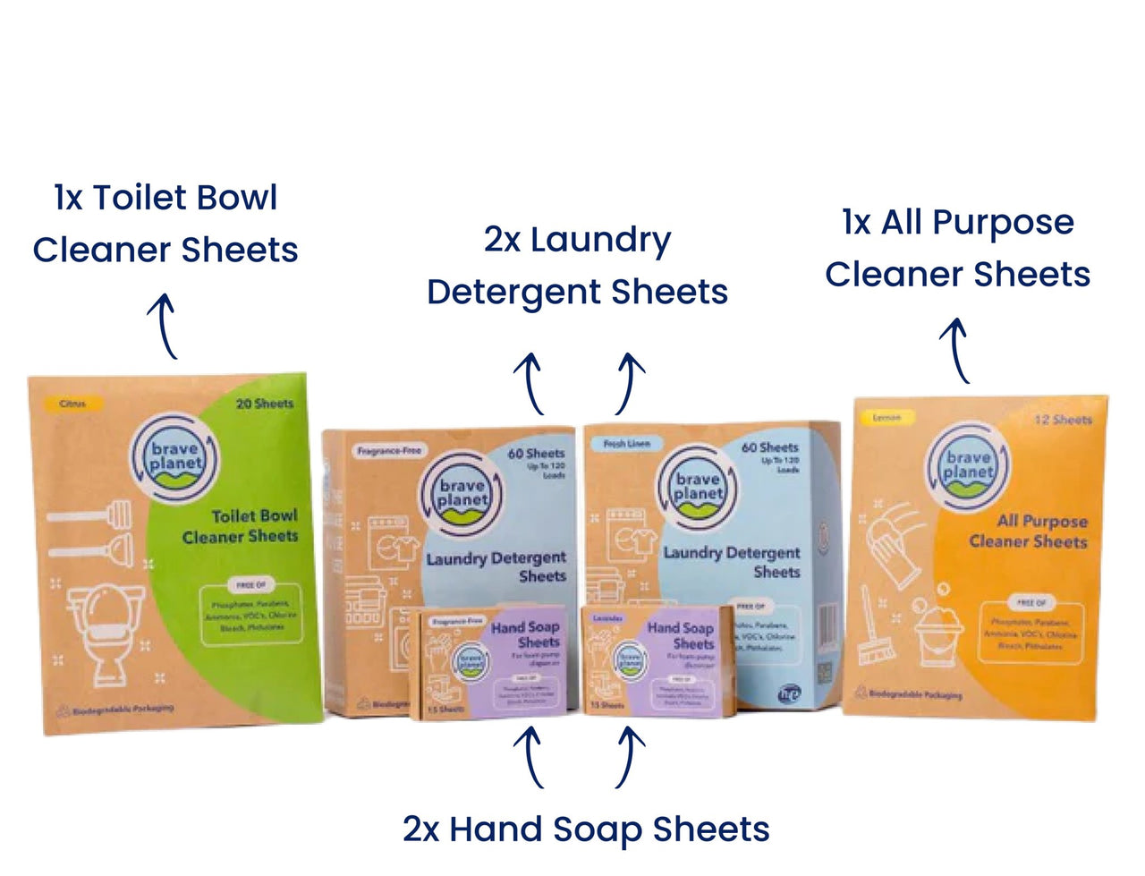 Home Starter Cleaning Set (Fragrance - Free & Scented) - Shop Brave Planet